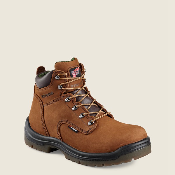 Mens Red Wing King Toe® - 6-inch Waterproof Toe - Safety Boots Brown - OPG437615